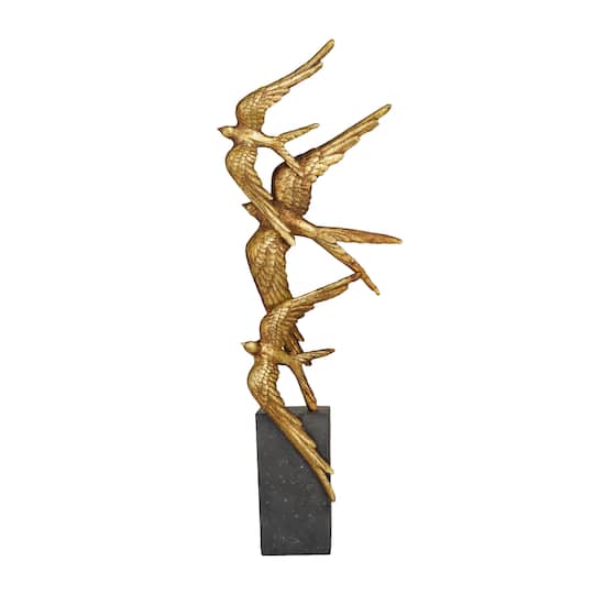 21.5" Polystone Flying Bird Sculpture